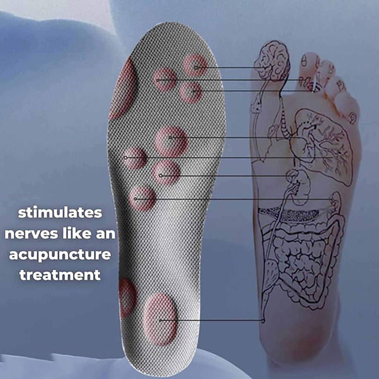 STALKLENE Steppers Insoles, Stepprs Insoles, Steppers Shoe Inserts, Steppers Insoles for Women, 4D Memory Foam Breathable Shock Absorption Insoles, Sweat-Absorbing (Gray, Men 6.5-7.5/Women 8-9)