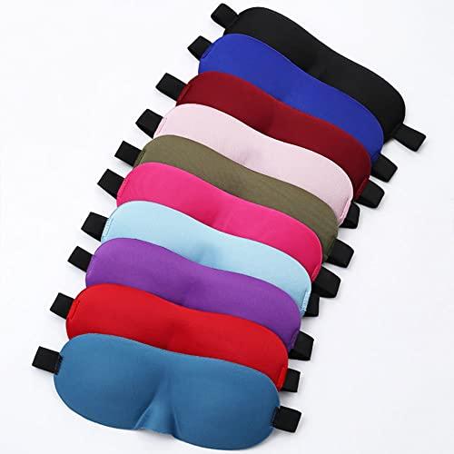 WedDecor 3D Contoured Luxury Blindfold Sleep Mask, Eye Mask for Sleeping, Light Blocking Eye Blinder with Adjustable Strap for Men & Women, Soft & Comfortable Sleep Mask for Travel Shift Work, Black