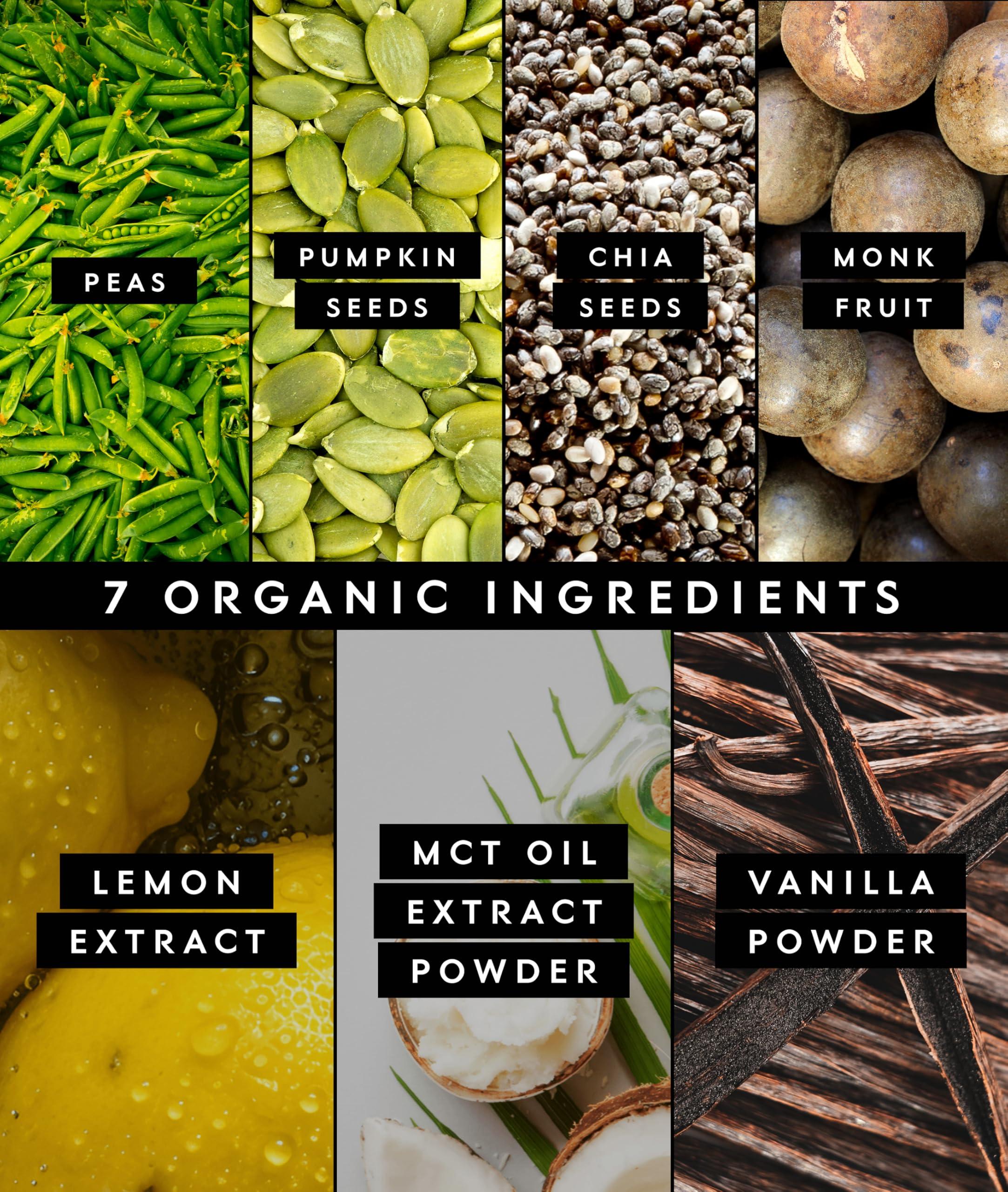 Truvani Truvani Vegan Pea Protein Powder | Lemon Cookie | 20g Organic Plant Based Protein | 20 Servings | Keto | Gluten & Dairy Free | Low Carb | No Added Sugar