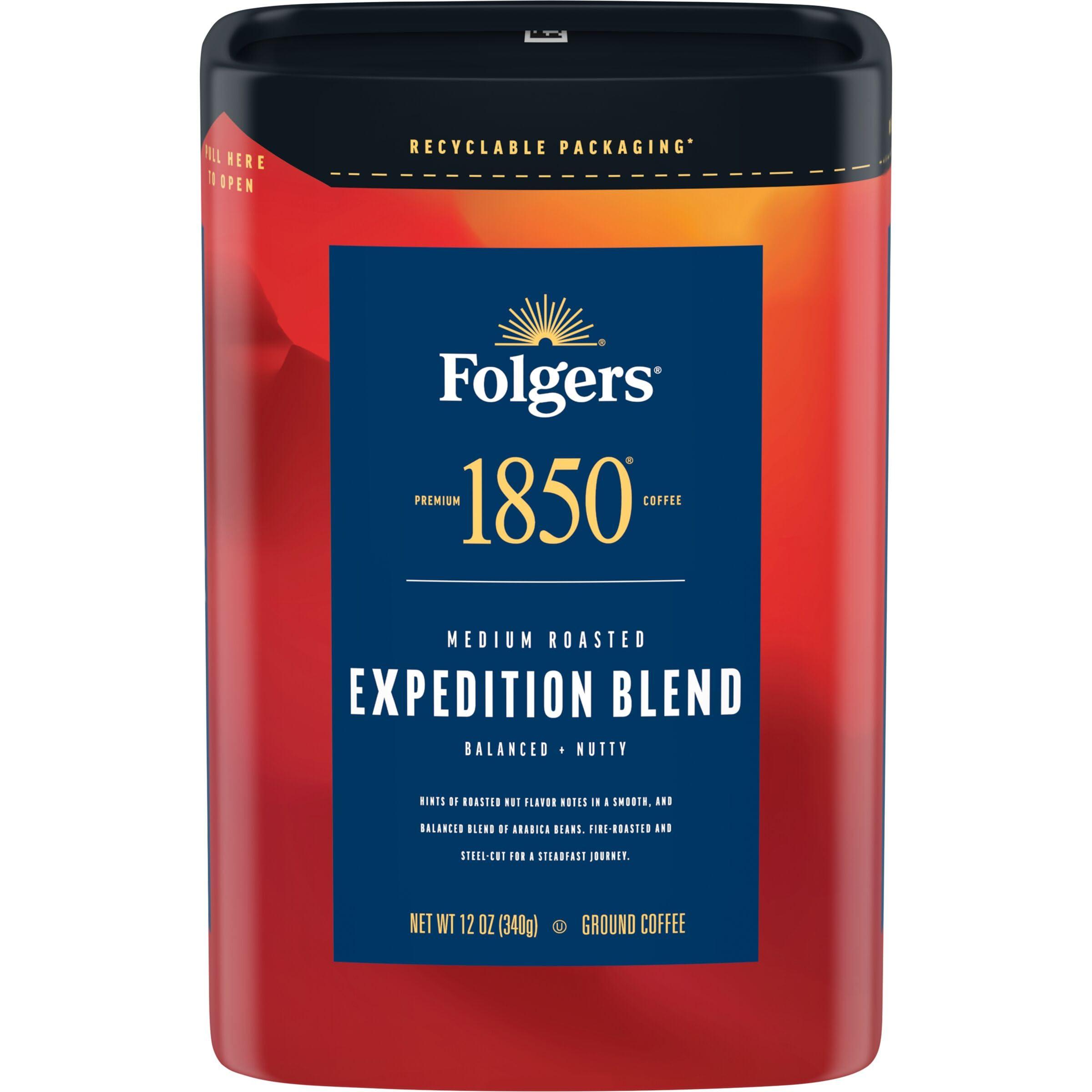 Folgers Folgers 1850 Expedition Blend Medium Roast Ground Coffee, 12 Ounce (Pack of 6)