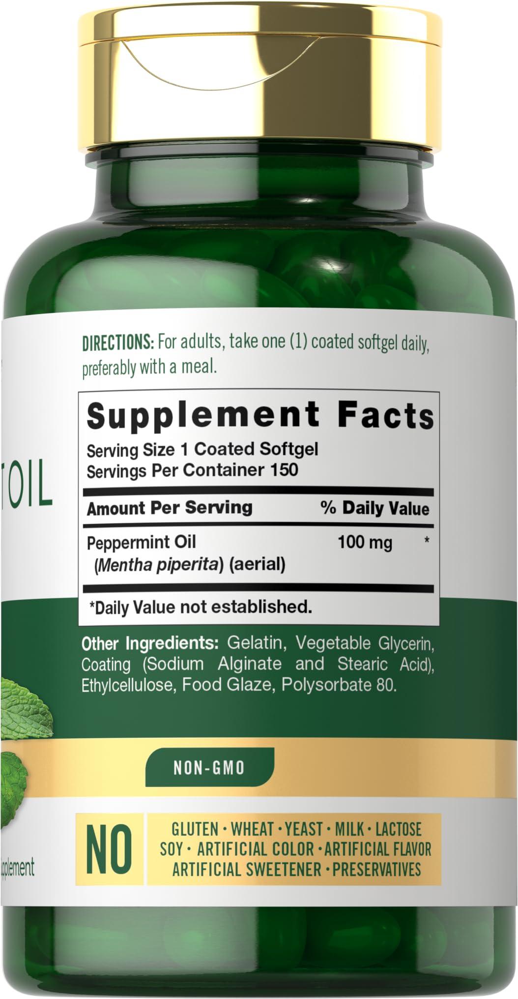 Carlyle Carlyle Peppermint Oil Capsules | 150 Softgels | with Rosemary and Thyme