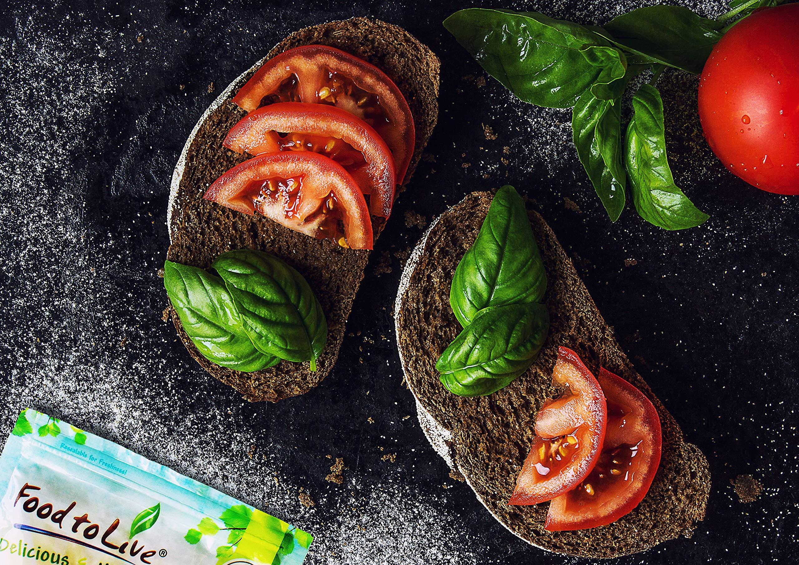 Food to Live Food to Live Organic Dark Rye Flour, 12 Pounds Whole Grain, Non-GMO, Stone Ground, Kosher, Raw, Vegan, Bulk, Great for Baking Bread, Product of the USA