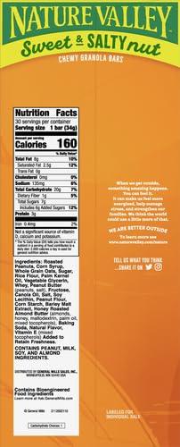 Nature Valley Nature Valley Sweet and Salty Granola Bars, Peanut, 30 Bars, 36 OZ
