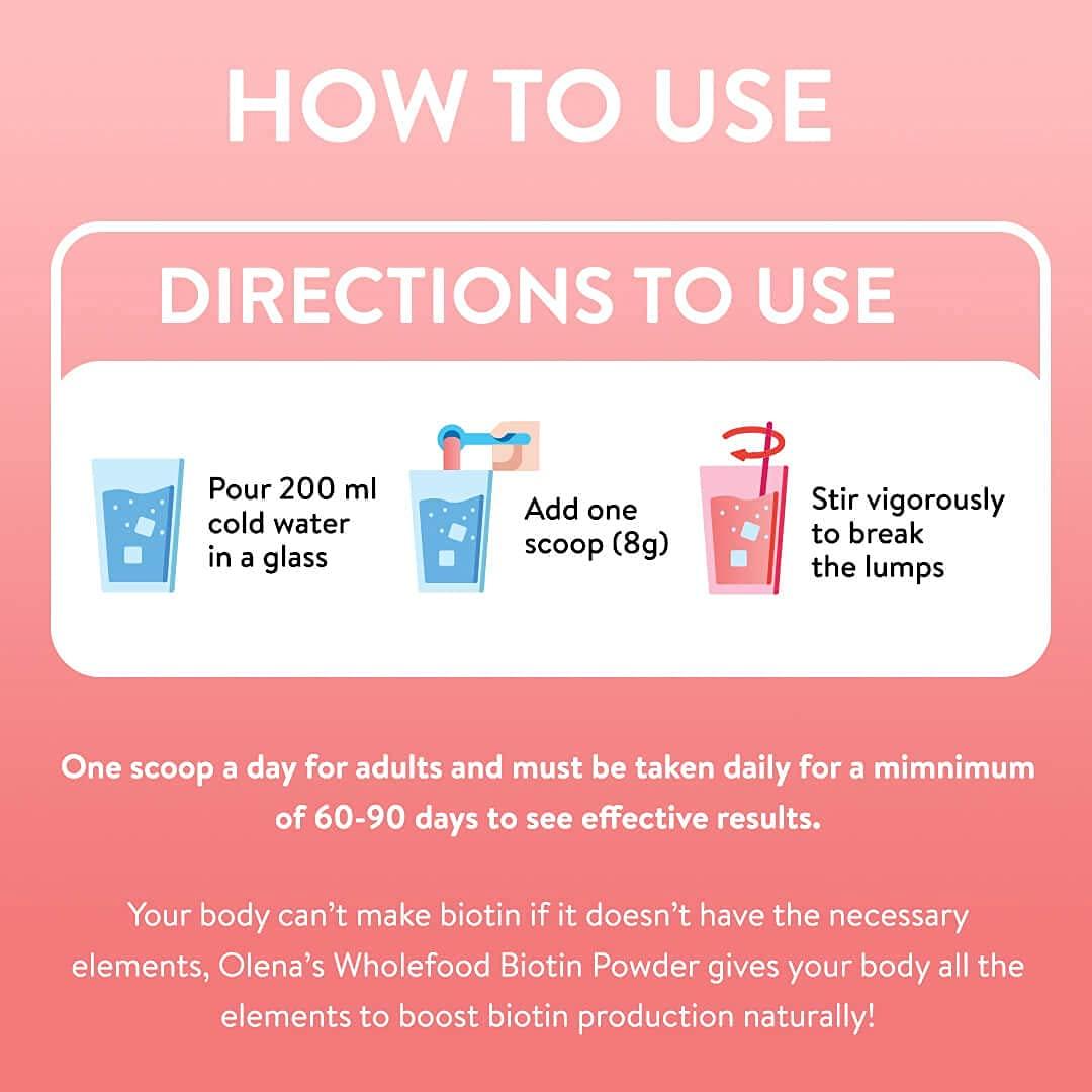 Vishopy PLI Plant-Based Biotin, Supports Hair Growth, Healthy Skin & Nails, 15 Servings (Rose) (Pack of 1) | No Added Sugar | Gluten Free | No Added Preservatives