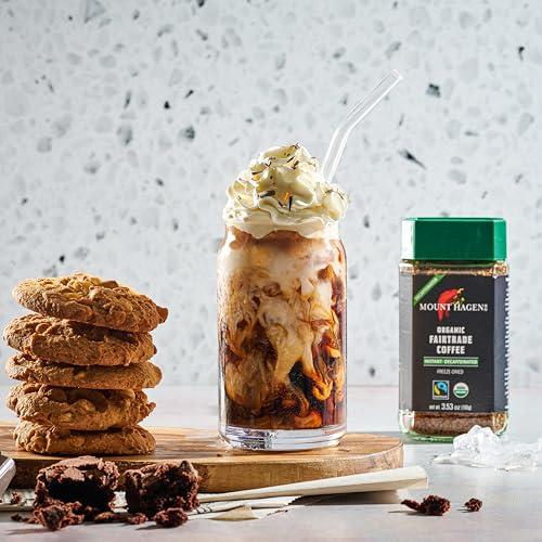 Mount Hagen Mount Hagen 3.53oz Organic Freeze Dried Instant Decaf Coffee | Eco-friendly, Fairtrade Decaf Coffee Made From Organic Medium Roast Arabica Beans [3.53oz Jar]