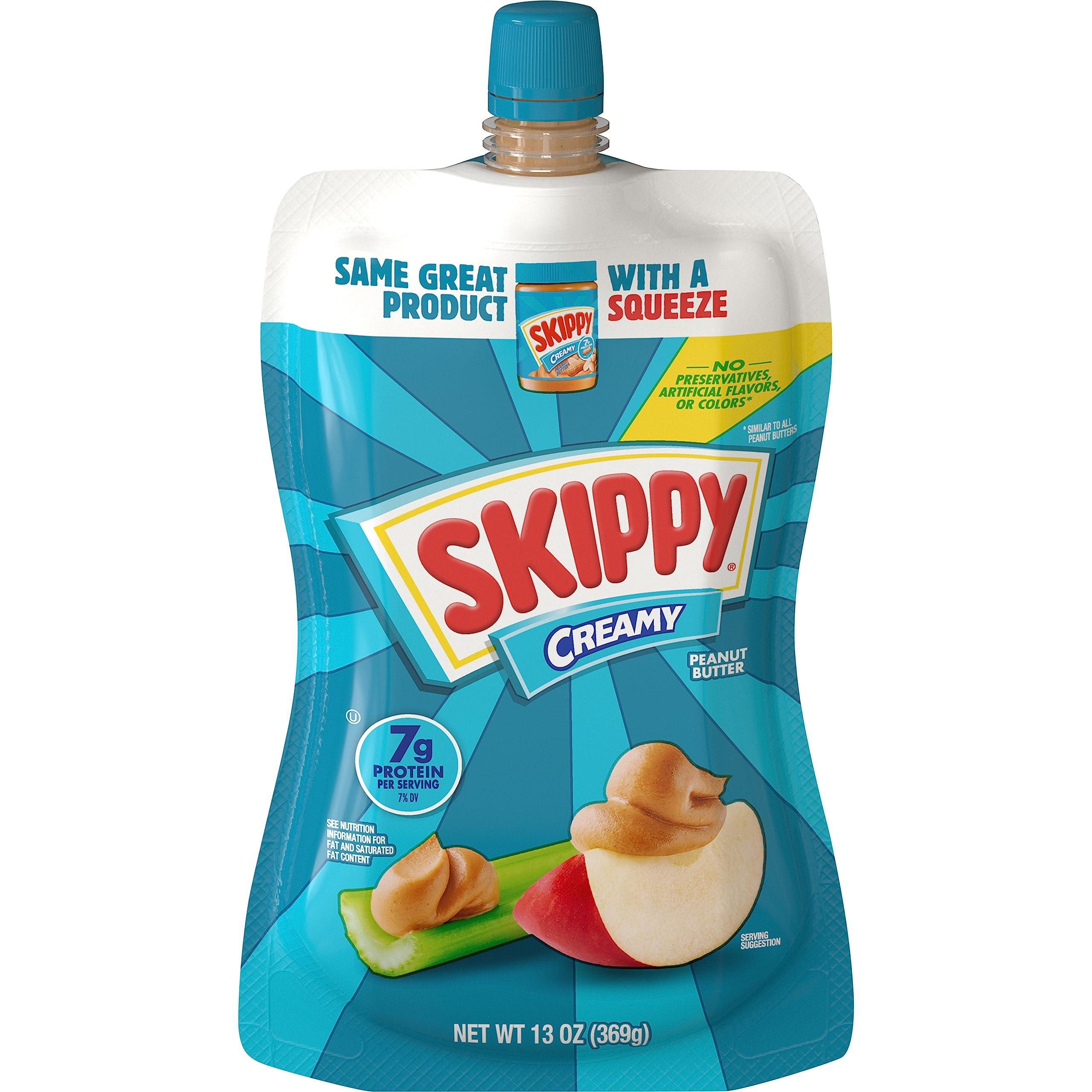 SKIPPY SKIPPY Creamy Peanut Butter Squeeze Pack, 13 oz (6-pack)