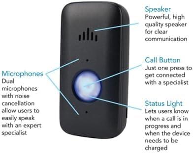 Connected Caregiver Safety+ 4G Medical Alert System: Fall Detection, GPS Location, 24/7 Monitoring, Mobile Caregiver App, Small, Lightweight-Call to Activate Wireless Call Button, Personal Safety, Wearable Panic Button