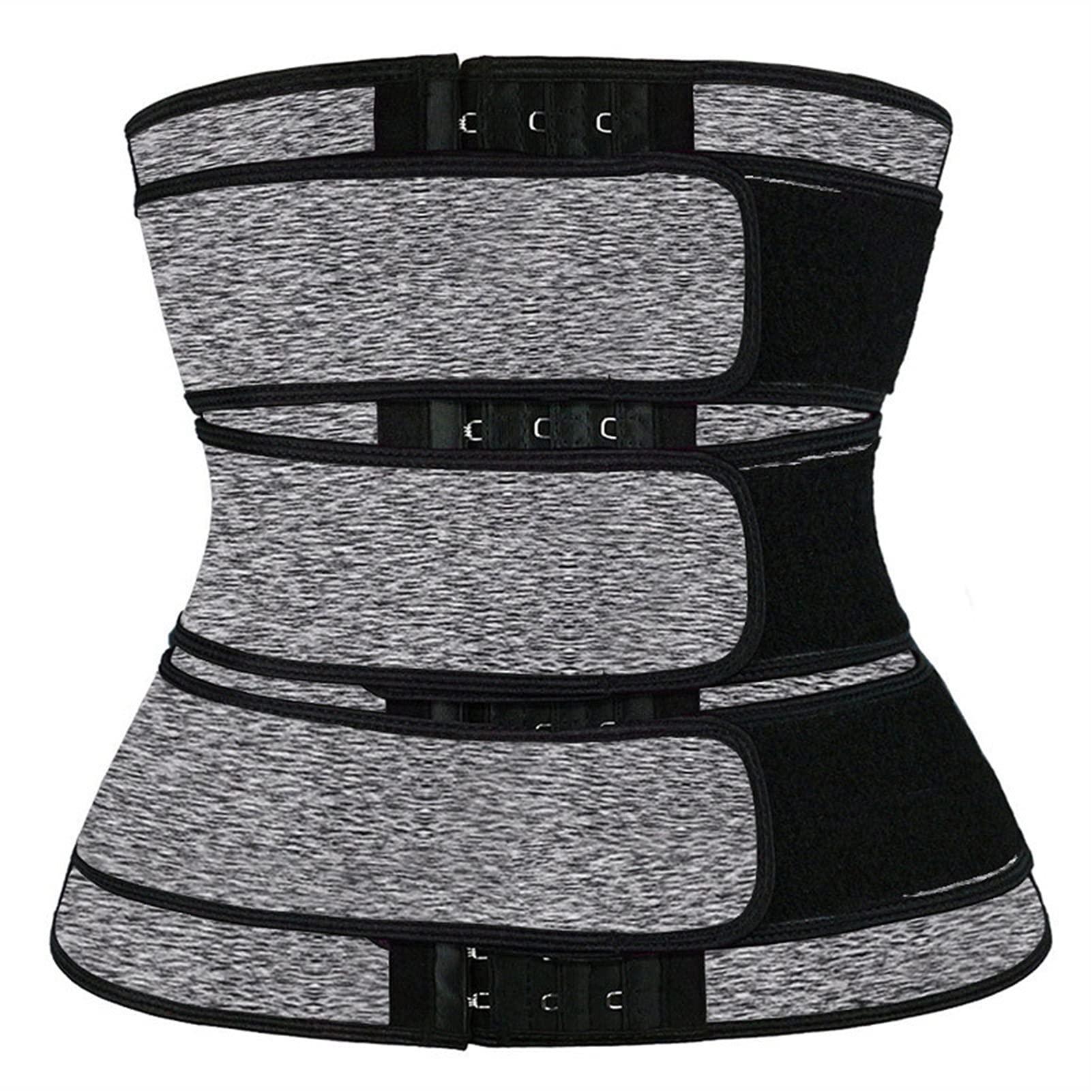 XMSM XMSM S-6XL Corsets Lumbar Brace Waist Trainer for Women& Men Compression Waist Cincher Body Shaper Postpartum Abdomen Belt (Color : Gray, Size : Small)