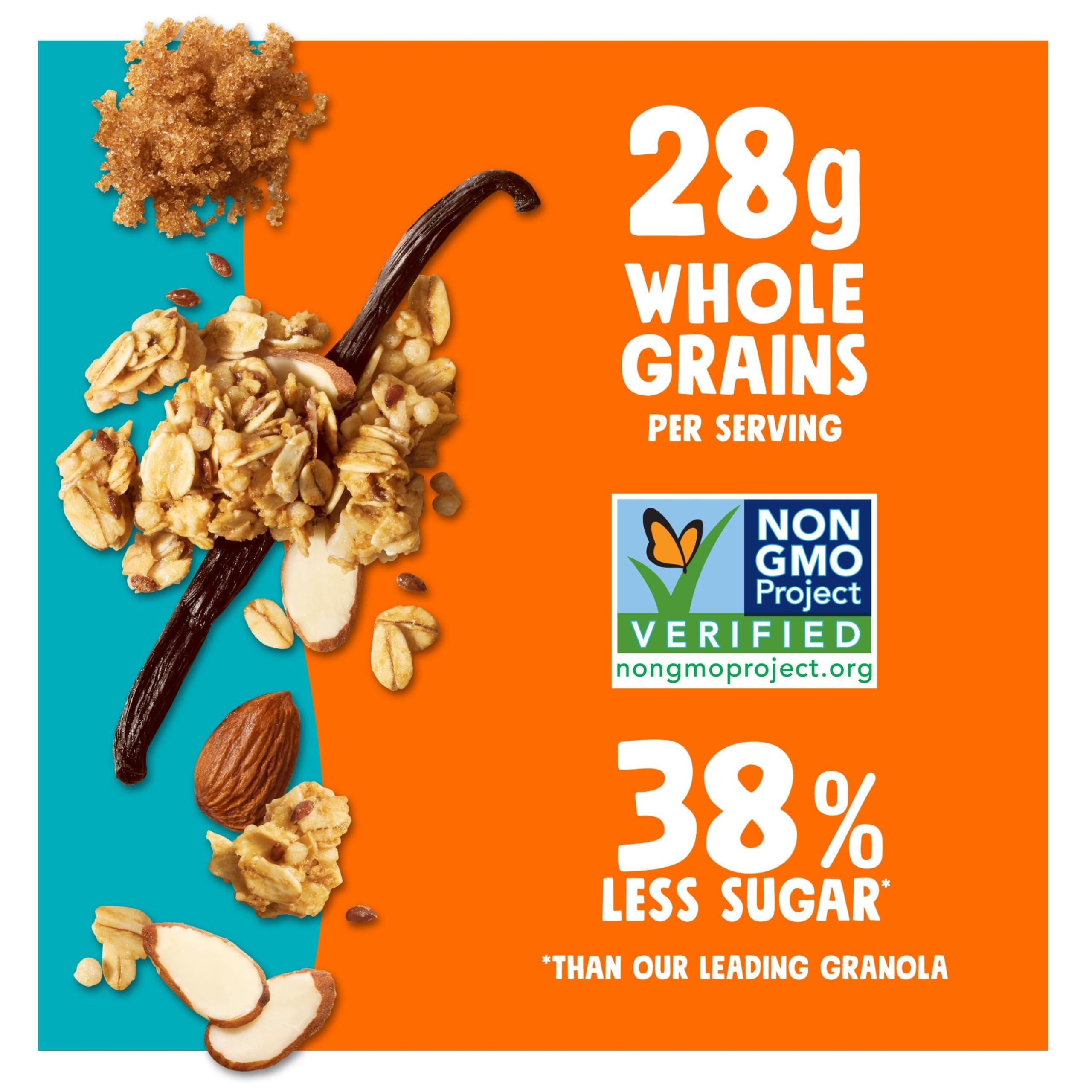 Bear Naked Bear Naked Granola Cereal, Whole Grain Granola, Breakfast Snacks, Vanilla Almond Crisp (6 Bags)