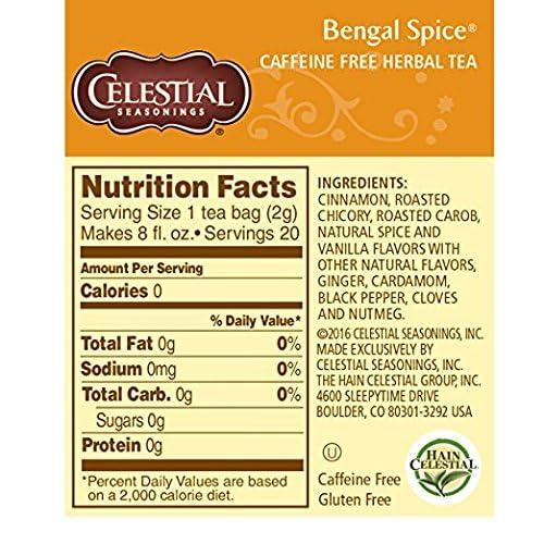 Celestial Seasonings Celestial Seasonings Herbal Tea Bengal Spice 20 Count Pack of 6
