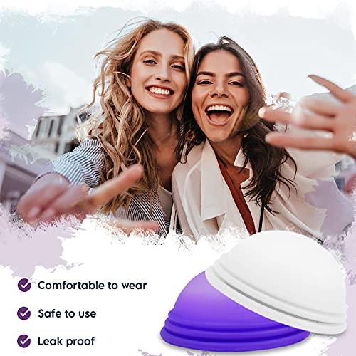 EcoBlossom CareCup Reusable Menstrual Disc - Set of 2 Menstrual Cup - Soft Period Disc for Women Designed with Flexible, Medical-Grade Silicone Period Cup (2 Large)