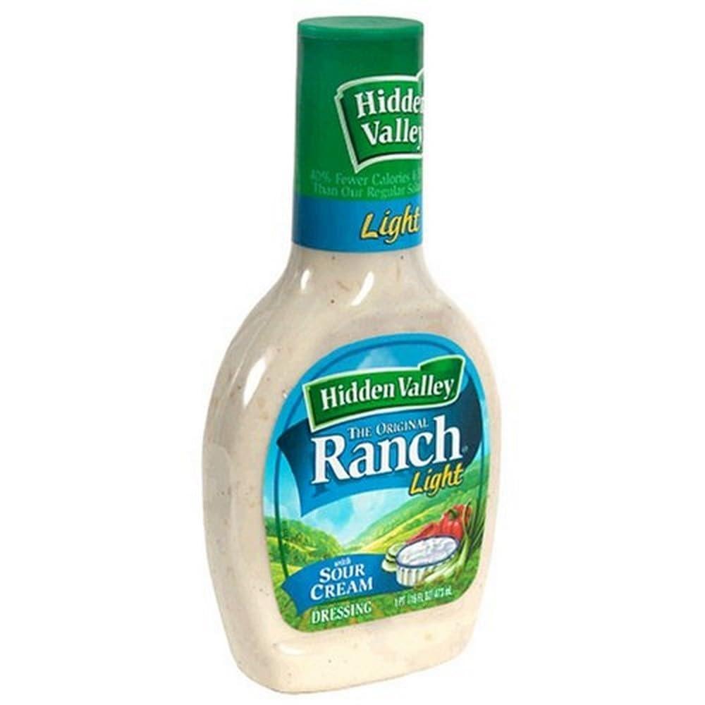 Hidden Valley Hidden Valley Ranch Dressing, Light Sour Cream Ranch, 16-Ounce Bottles (Pack of 6)