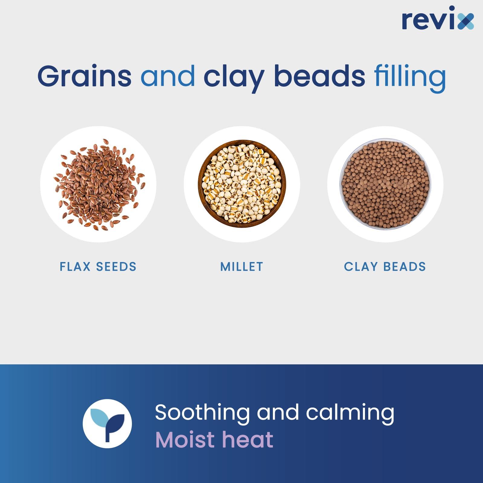 REVIX REVIX Microwave Heating Pad for Knee, Elbow, Muscle and Joint, Microwavable Heated Knee Wrap for Men and Women, Hot and Cold Pack