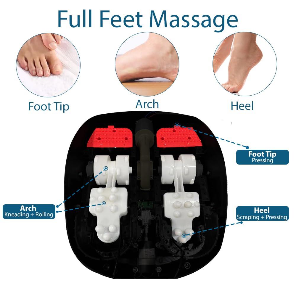 InvoSpa InvoSpa Shiatsu Foot Massager Machine with Heat - Electric Deep Kneading Heated Foot Massage - Spa Feet Massager for Neuropathy and Plantar Fasciitis