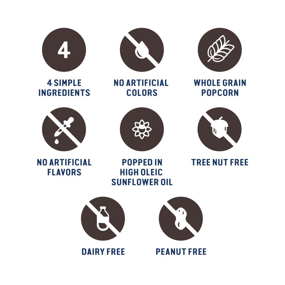 SkinnyPop SkinnyPop Sea Salt & Pepper Popcorn, Gluten Free, Non-GMO, Healthy Popcorn Snacks, Skinny Pop, 4.4oz Grocery Size Bag