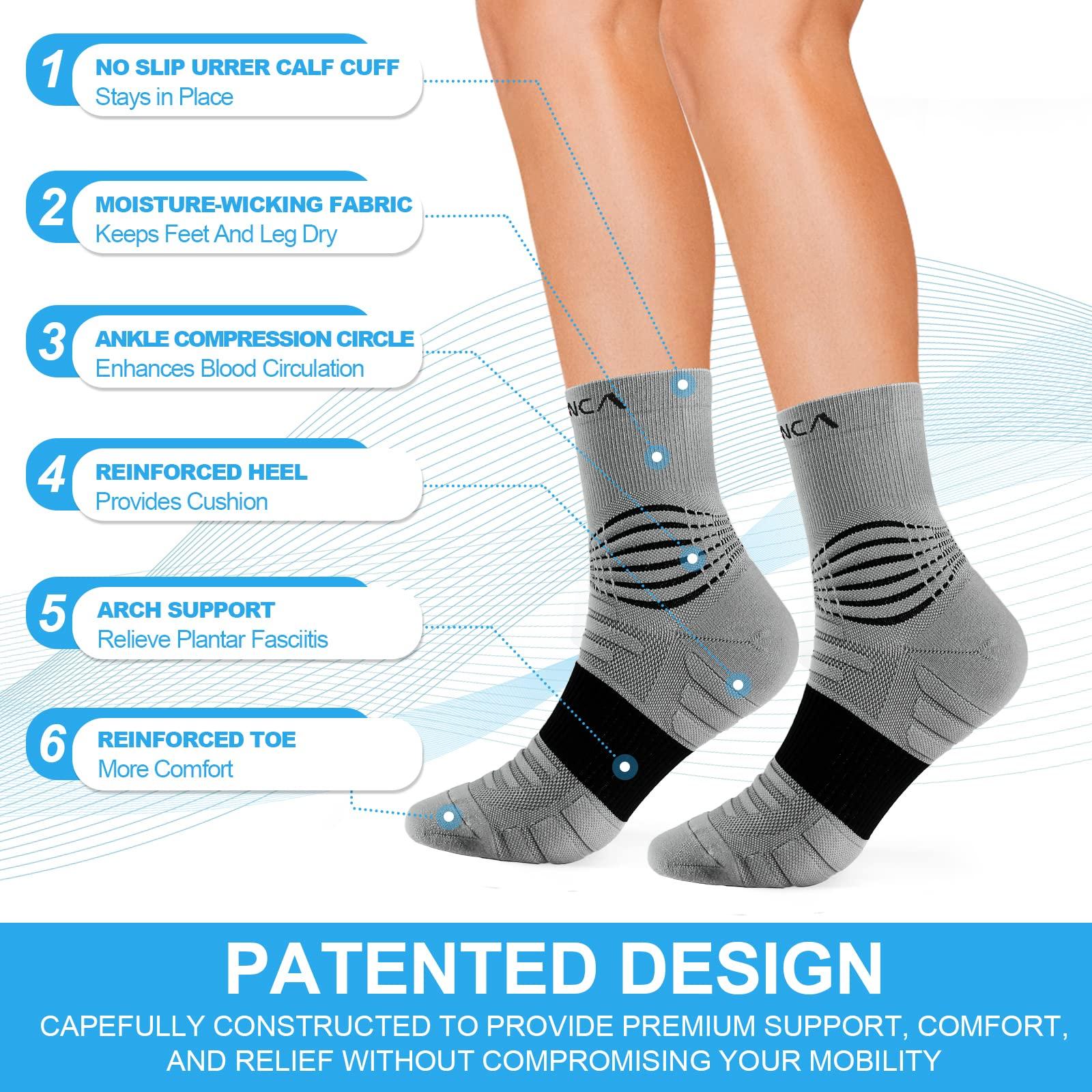 NEENCA NEENCA Medical Compression Socks, Ankle Compression Stockings for Injury Recovery & Pain Relief, Sports Protection. 20-30mmHg
