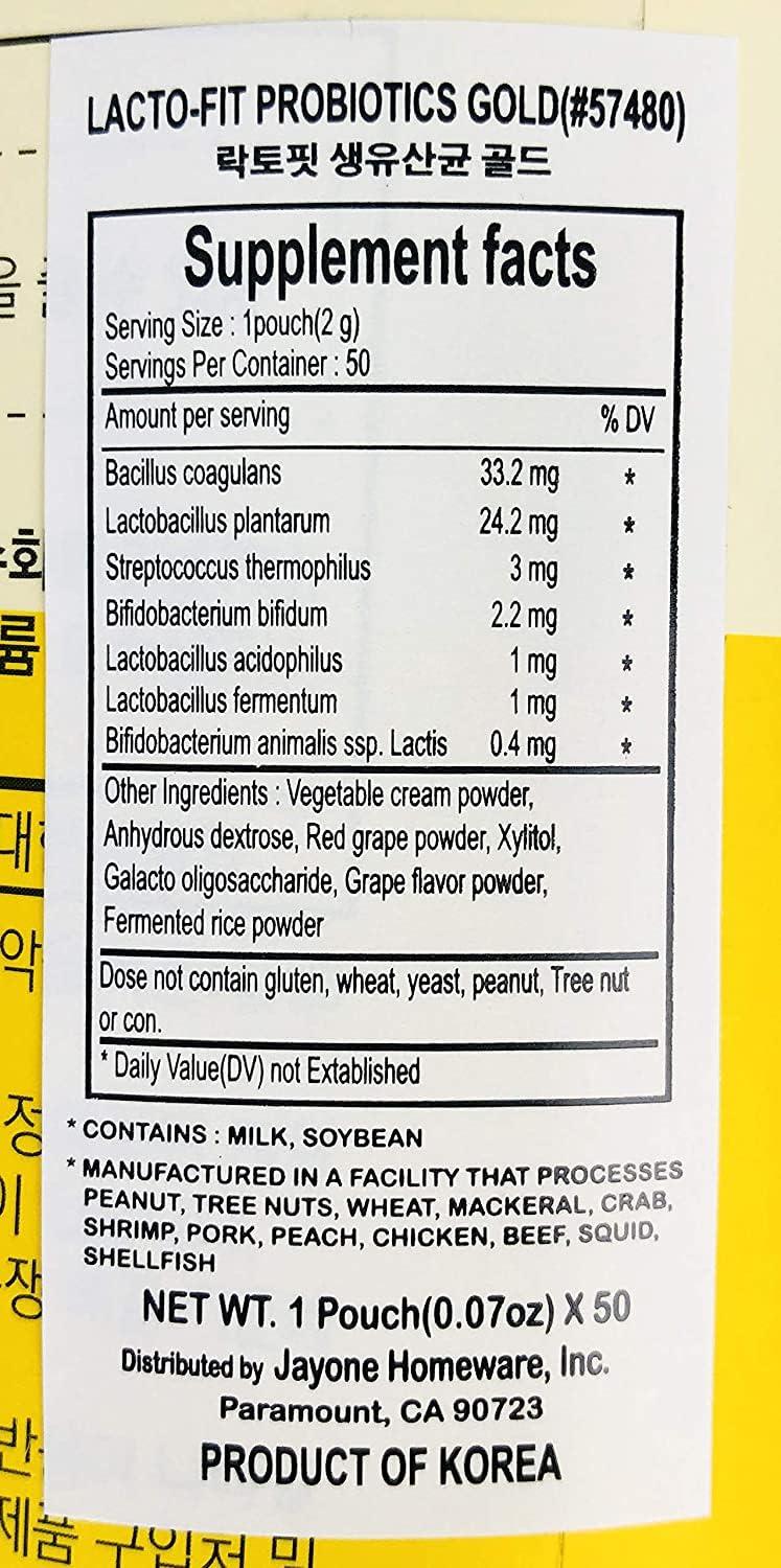 LACTO-FIT [Chong Kun Dang] Lacto-Fit ProBiotics Gold (1 Pack),3.53 oz