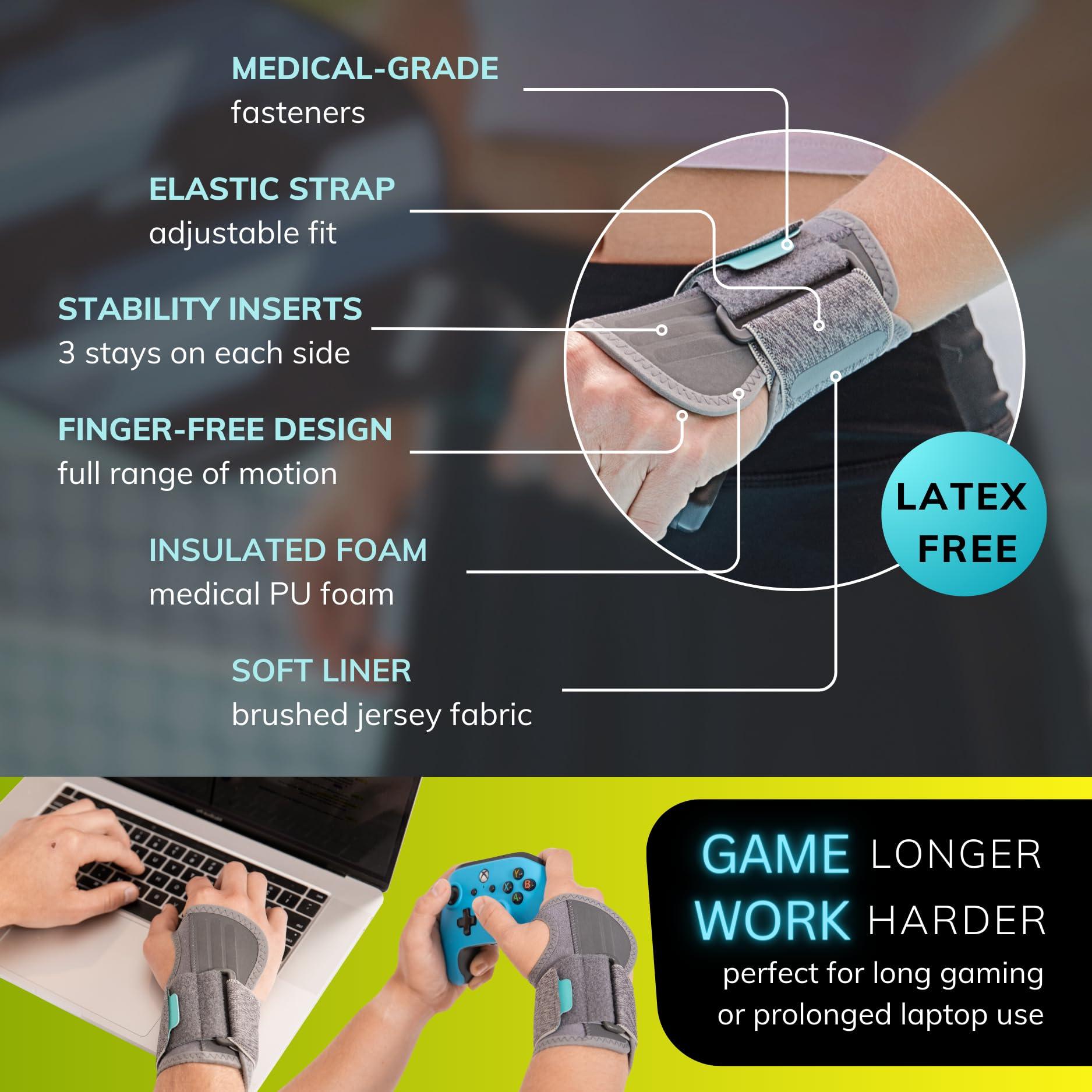 BraceAbility BraceAbility Court Comfort Wrist Brace - Athletic Tennis Wrist Support Wrap Compression Sleeve for Pickleball, Sprained Wrist, Tendonitis, Badminton, Racquet Sports Pain Relief Recovery (L - Left)