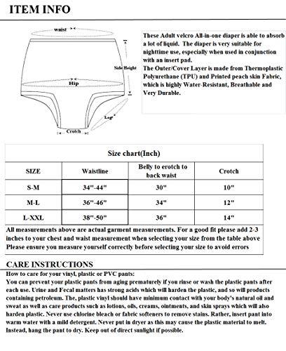 Haian Haian Reusable Adult Incontinence AIO Diapers (M-L, Pink)