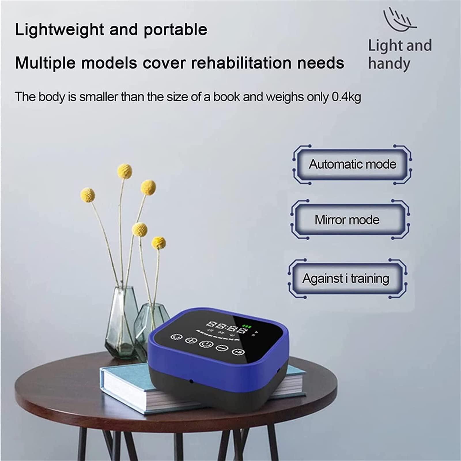 Susisang Both Hands Rehabilitation Robot Gloves Electric Glove Finger Orthoses Soft Resting Hand Splint for Flexion Contracture LCD Touch Screen/Timing/Intensity Can Be Adjusted (M)