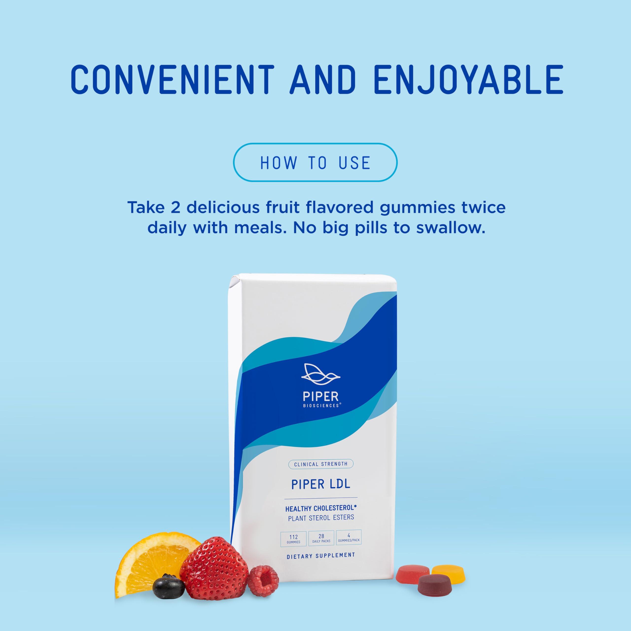 Piper Biosciences Piper Biosciences Cholesterol Health Plant Sterol Gummies: Plant Sterols Cholesterol Supplement (2 Boxes, 224 Gummies)