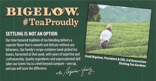 Bigelow Tea Bigelow Tea Green Tea with Ginger Plus Probiotics, Caffeinated, 18 Count, (Pack of 1), 108 Total Tea Bags