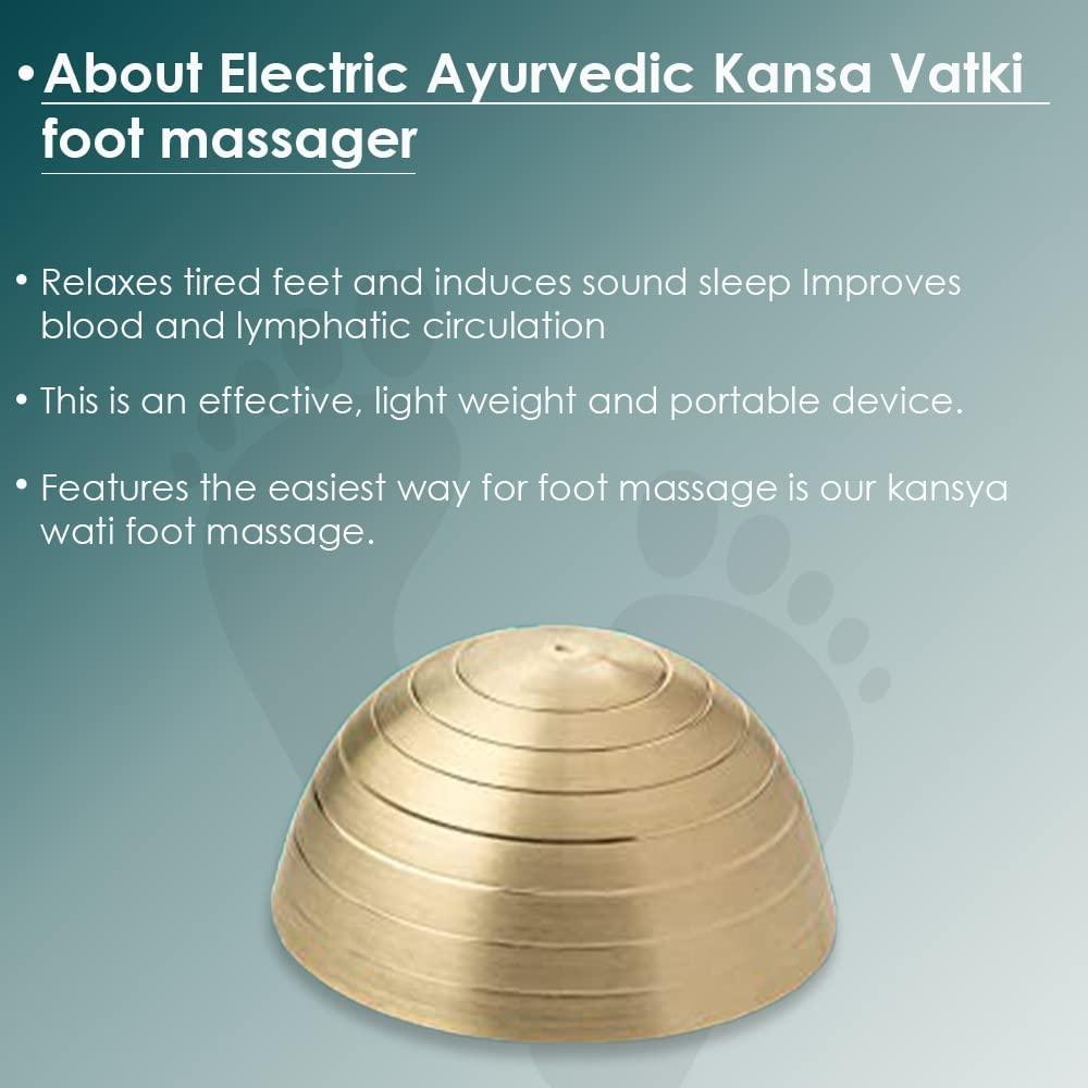 Generic Generic Electric KansyaWati for Foot Massage/Acupressure Tool Therapy Ayurvedic Kansyawati Electric Three Attachment Kansya Wati Foot Massager, Green