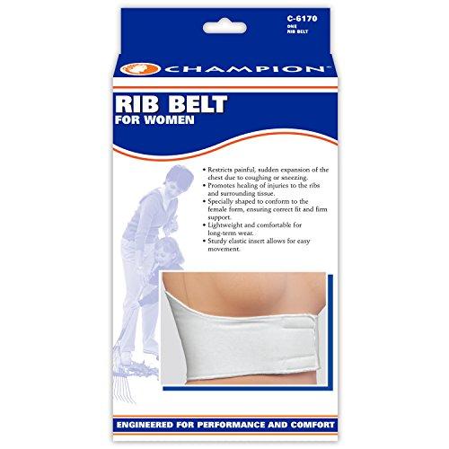 Champion CHAMPION Rib Belt for Women Contoured Female Form Elastic, White, Large