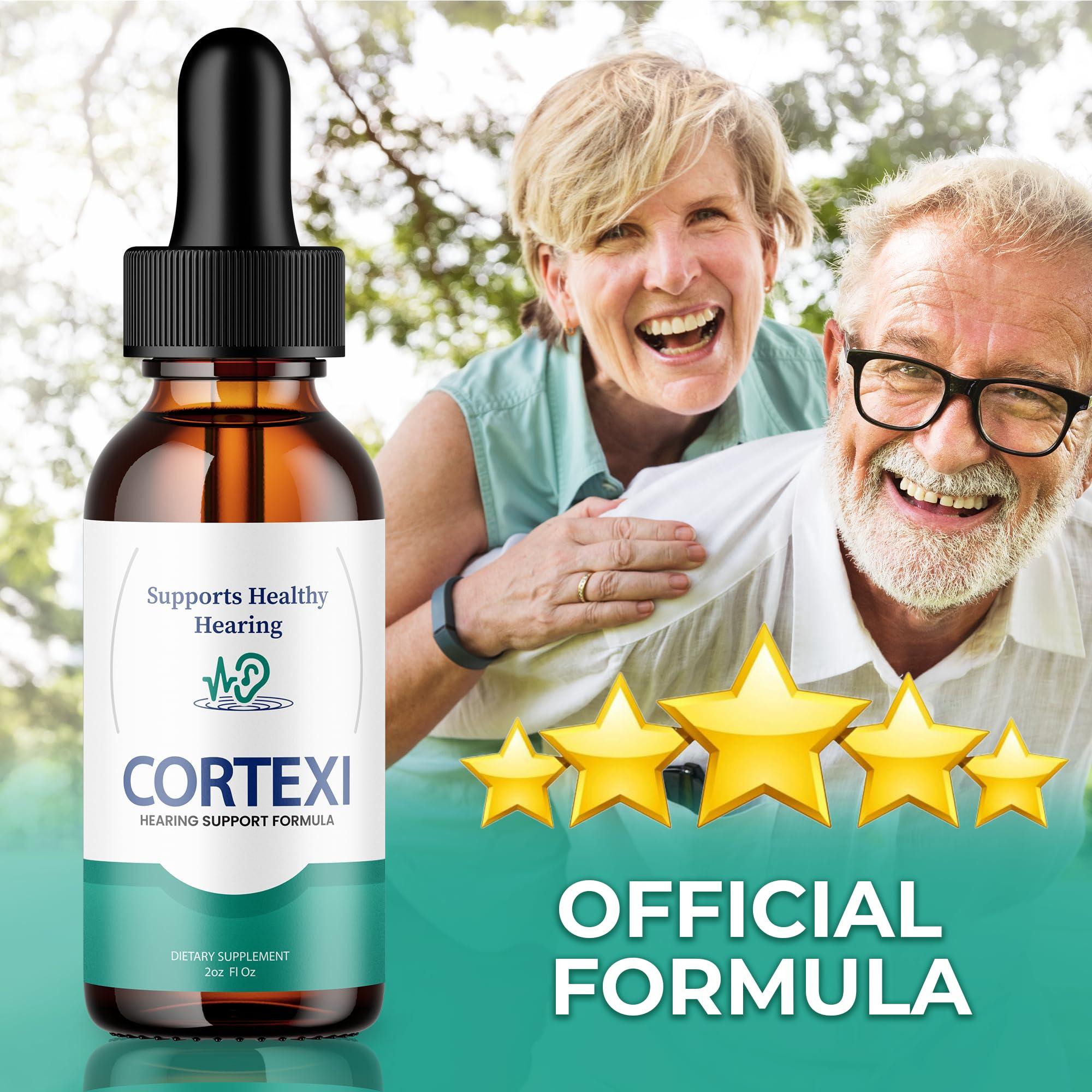 Purvia (Official) Cortexi Tinnitus Treatment Hearing Support with Chromium, Grape Seed, Astragalus, Maca Root - Cortexi Hearing Support Drops Supplement Cortexi Tinnitus Treatment for Ringing Ears (2oz)
