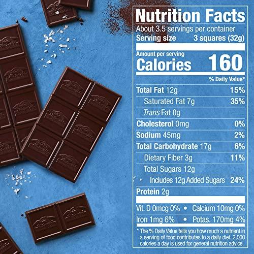 Ghirardelli Chocolate Company GHIRARDELLI Intense Dark Chocolate Squares, Sea Salt 60% Cacao, 4.1 Oz Bag