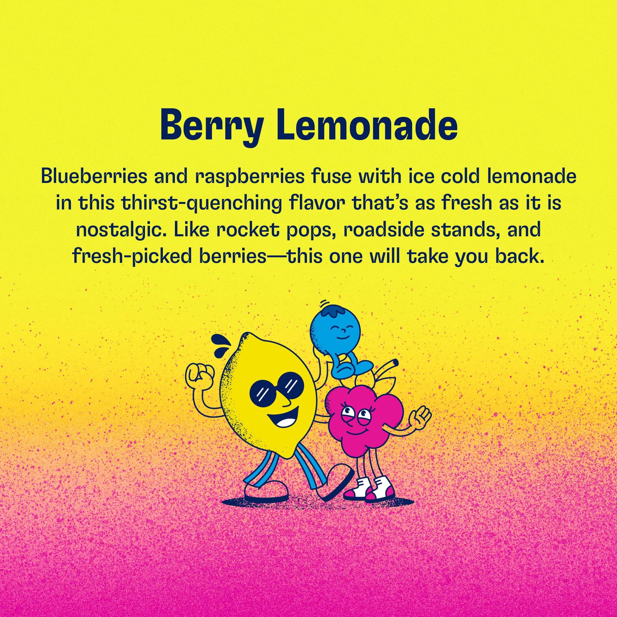 Health-Ade Health-Ade Kombucha Tea Organic Drink, Fermented Tea with Living Probiotics, Detoxifying Acids, Supports Gut Health, Non-GMO, Vegan, Gluten Free, 12 Pack (16 Fl Oz Bottles), Berry Lemonade