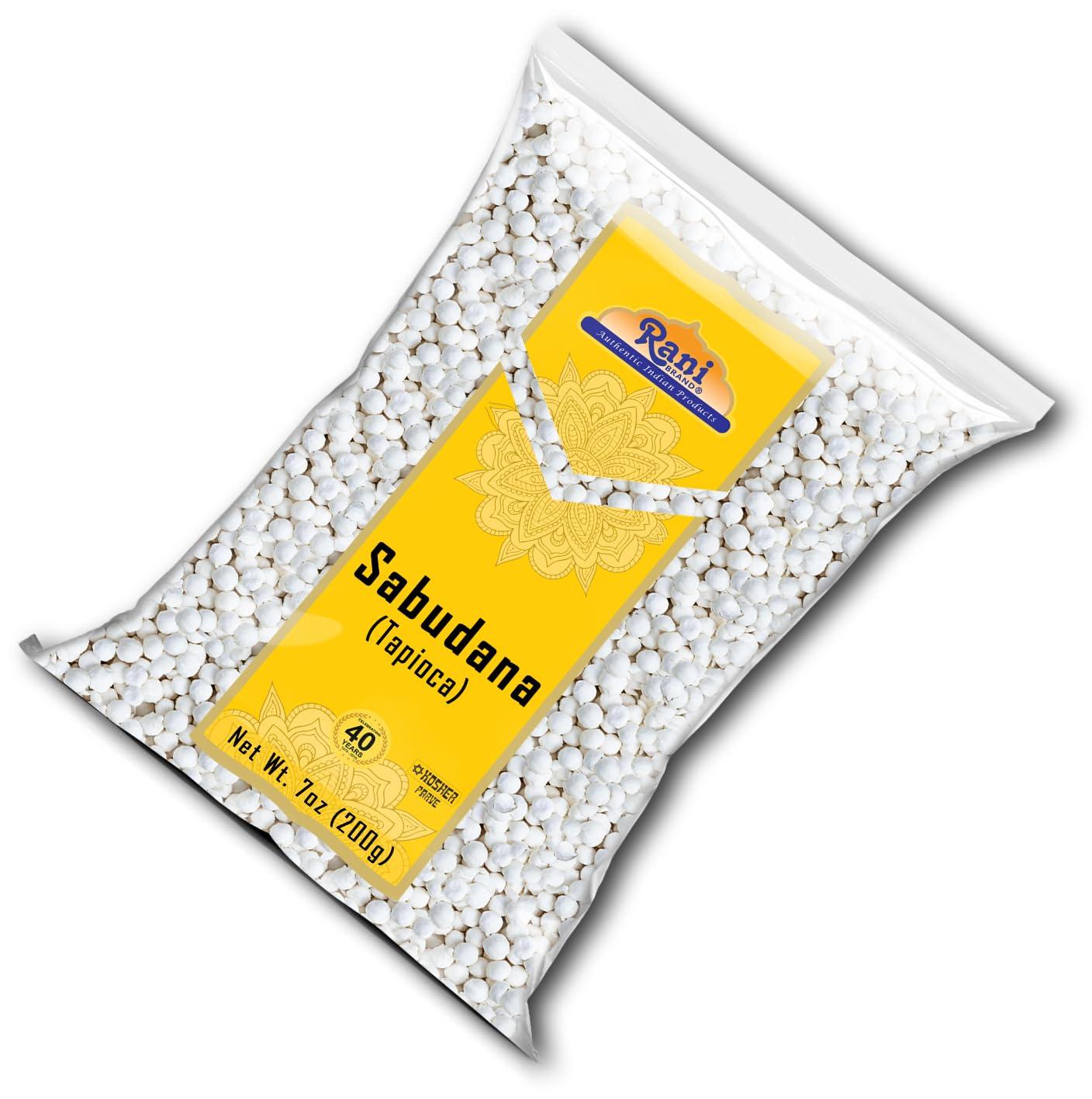 Rani Brand Authentic Indian Products Rani Sabudana (Tapioca/Sago) Pearls 7oz (200g) ~ All Natural | Vegan | No Colors | NON-GMO | Kosher | Indian Origin