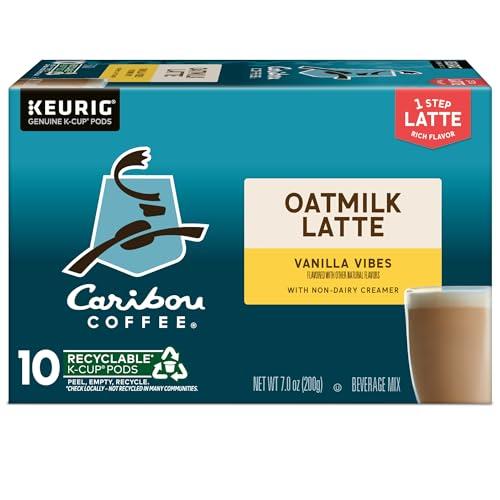 Caribou Coffee Caribou Coffee Vanilla Vibes Oatmilk Latte, One Step Latte Single Serve Keurig K-Cup Pods, 60 Count (6 Packs of 10)