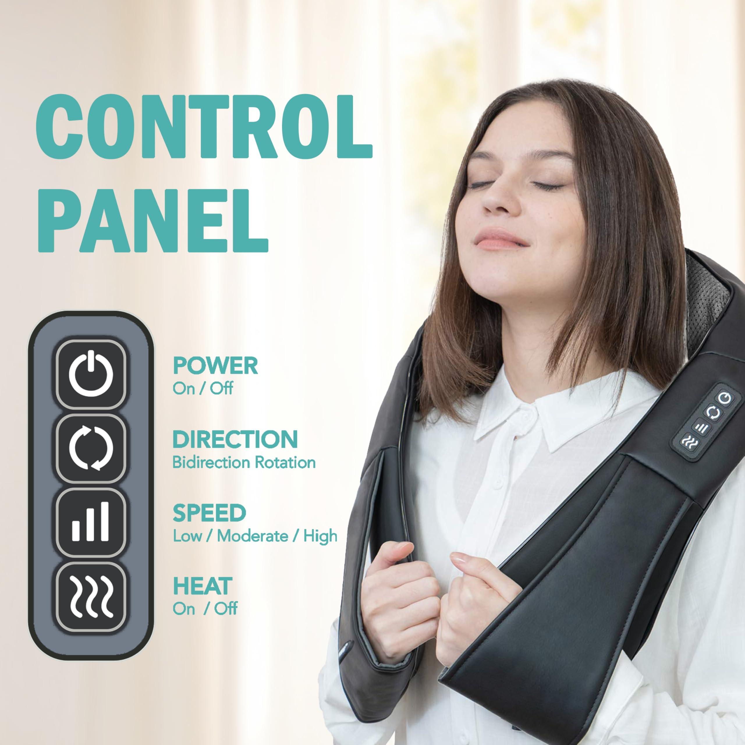 DAILYLIFE DAILYLIFE Shiatsu Neck and Back Massager with Heat, Electric Deep Kneading Massager for Neck Pain, Shoulder, Waist, Leg and Foot, Stress Relief for Men, Women, Mom, Dad