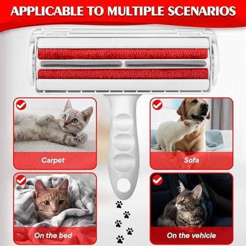 Astra Roller Pet Hair Remover and Reusable Lint Roller - Cat and Dog Hair Remover for Furniture, Couch, Carpet, Clothing and Bedding - Portable, Multi-Surface Fur Removal Tool