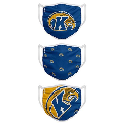 FOCO Kent State Golden Flashes NCAA Face Cover - Adult - 3 Pack