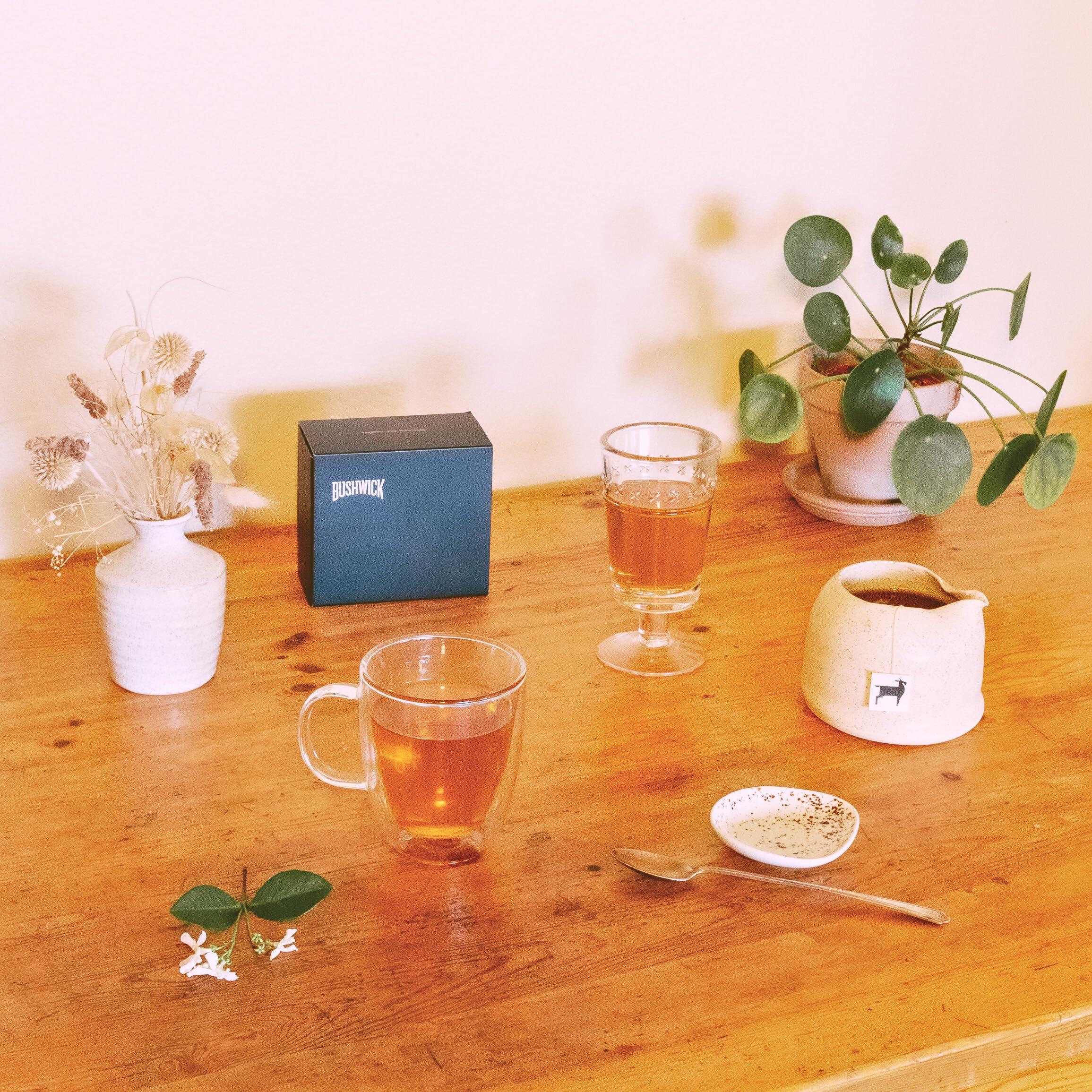 BUSHWICK TEA 50 Sachets | Bushwick Tea | Moroccan Mint Green Tea | Organic Green Tea with Spearmint | Refreshing & Aromatic | | No Added Sugar | Plastic free compostable sachets | (50 Sachets)