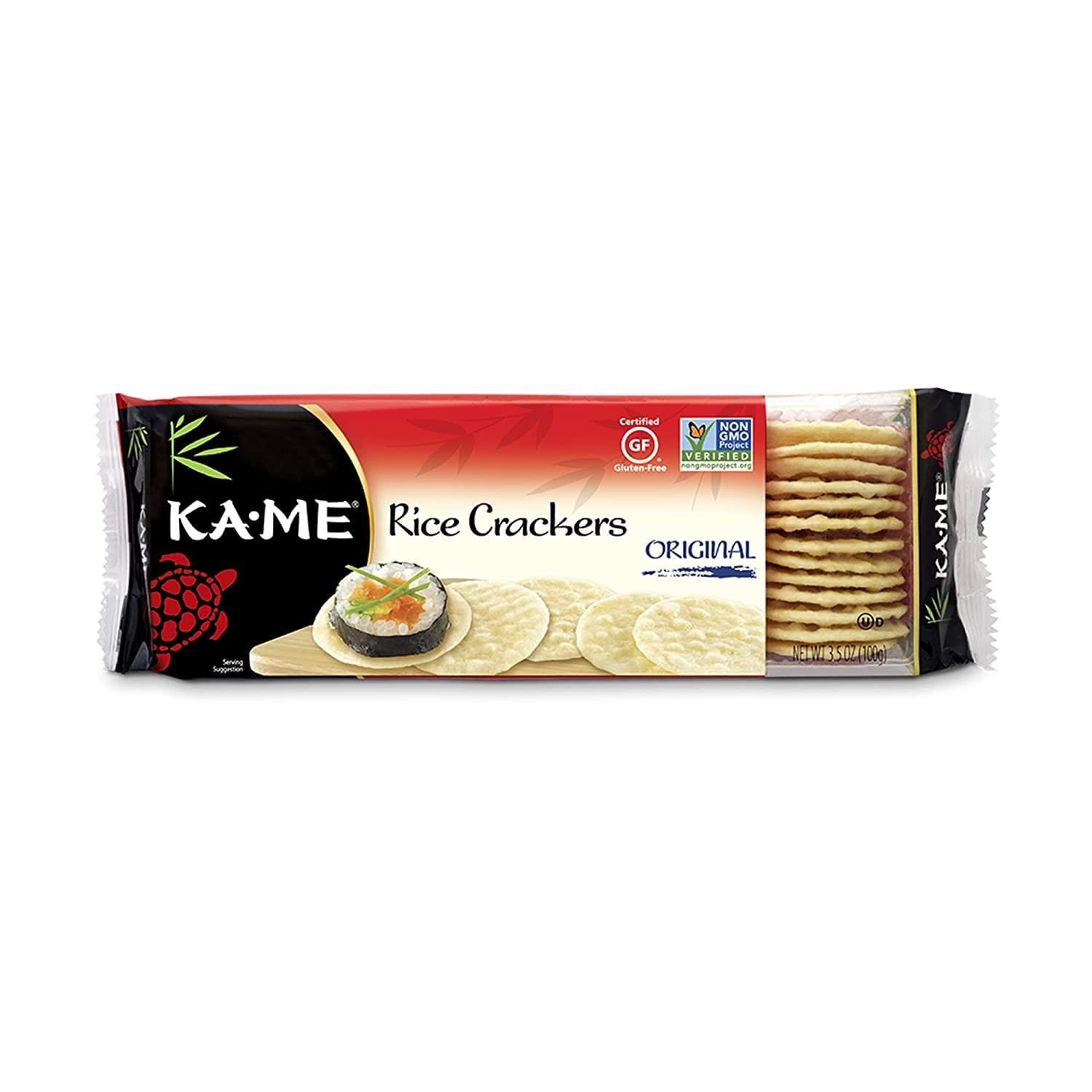 KA-ME Ka Me, Crackers Plain Rice, 3.5 Ounce