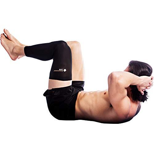 Copper Joe Copper Joe Full Leg Compression Sleeve - Ultimate Copper Infused, Support for Knee, Thigh, Calf, Arthritis, Running and Basketball. Single Leg Pant For Men & Women (Medium)