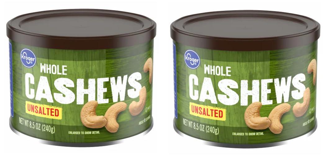 Generic Pack of 2 Unsalted Whole Cashew Nuts 8.5 oz
