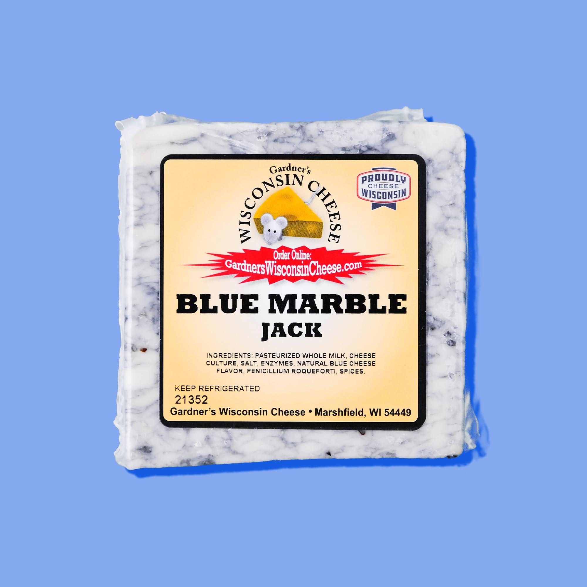 Gardner\'s Wisconsin Cheese Gardner\'s Wisconsin Cheese, Artisan Cheese 4 Packs (Blue Marble Jack) (6 Ounces Per Block) - Artisan Cheese Made in Wisconsin, Perfect for Grilling, Barbecues, and Holidays!