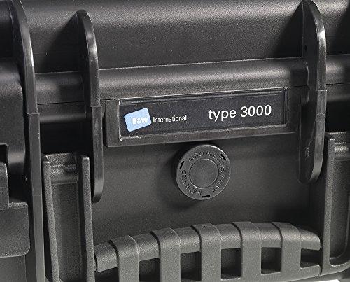 B&W International GmbH B&W Outdoor Case Hard Case Type 6600 Empty (Hard Case IP67, No Contents, Waterproof, Inner Dimensions 50 x 28.5 x 18.5 cm, Black)