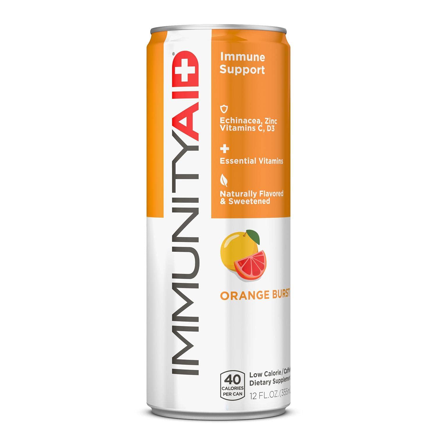 LIFEAID LIFEAID Wellness Blend With Echinacea Zinc Astragalus Vitamin C Only 45 Calories 100 Clean Vegan GlutenFree No Artificial Flavors Sodium or Caffeine cans Can, IMMUNITYAID, 12 Fl Oz