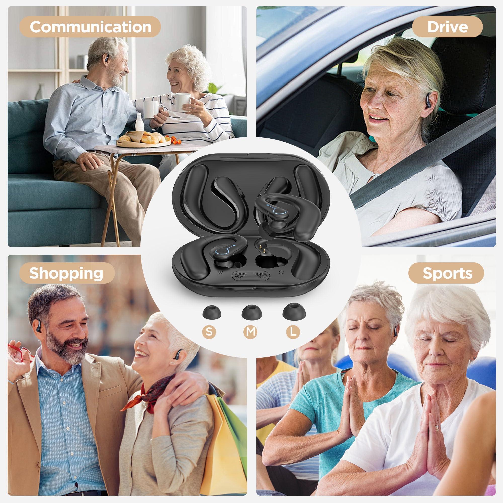 WASOCA Hearing Aids, Hearing Aids for Seniors with Bluetooth, Rechargeable Hearing Aid with APP for People with Hearing Loss, 5 Levels of Volume Automatic Noise Cancellation, Clear Sound and Easy to Use
