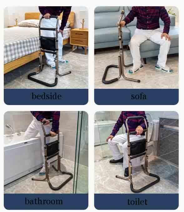 DATEN Chair Stand Assist Adjustable Heights Safety Hand Rail, Bed Rails Stand Assist Mobility & Daily Living Aids, for Elderly, Disabled, Pregnant (Color : B)