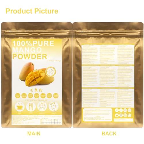 Plant Gift 100% Natural Pure Mango Powder 100g/3.52oz Mango Powder for Smoothies, Shakes, Baking & Drinks,| Free from Preservatives, No Added Sugar