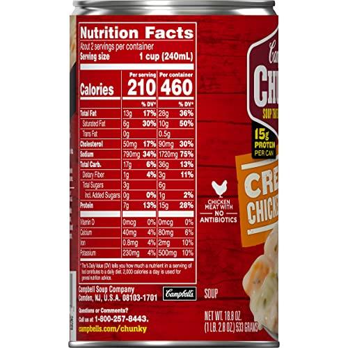 Campbell's Campbell's Chunky Soup, Creamy Chicken Noodle Soup, 18.8 Ounce Can (Case of 12)