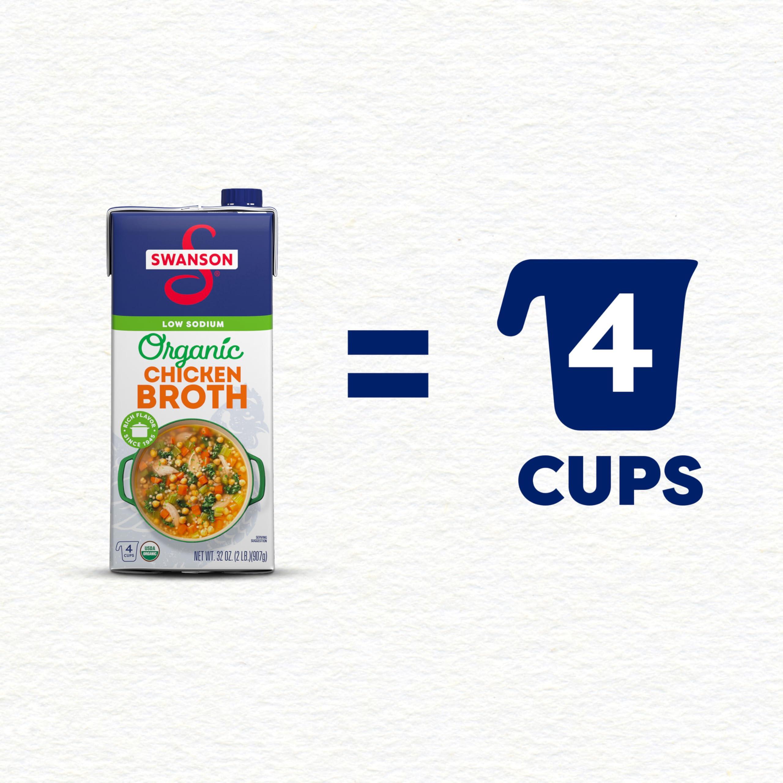 SWANSON S Swanson 100% Natural Low Sodium Organic Chicken Broth, 32 oz Carton