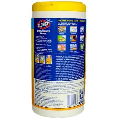 Clorox Clorox Disinfecting Wipes Lemon 3 Packs of 75 Count, 225 Count