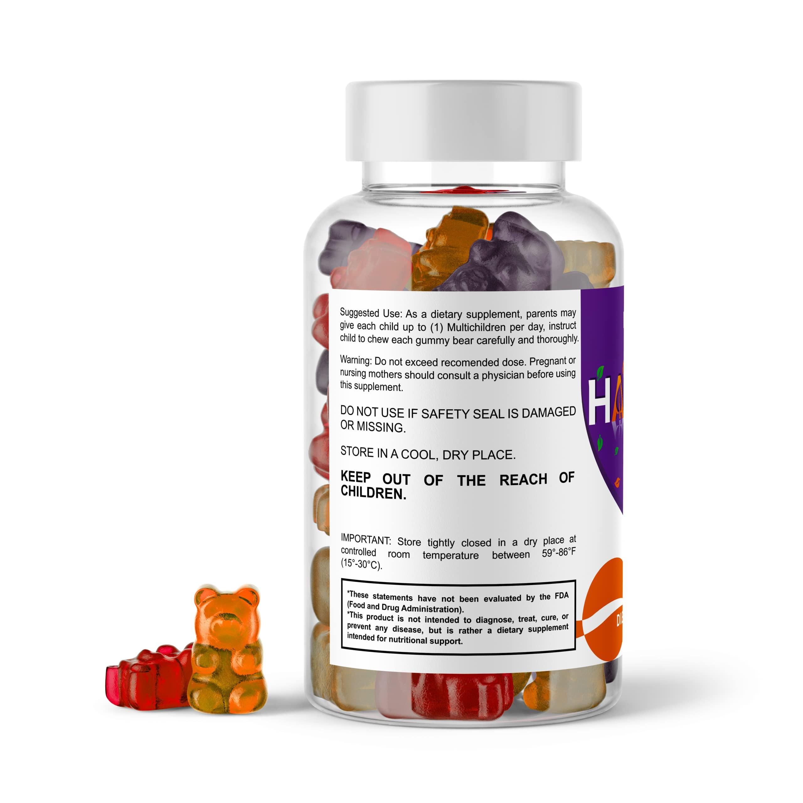 Hallusa Natural Hallusa Natural Multivitaminas para Niños en Gomitas Refuerza su sistema inmune, su concentración y Memoria contiene Vitaminas A,C,D,E,B en todas sus categorias